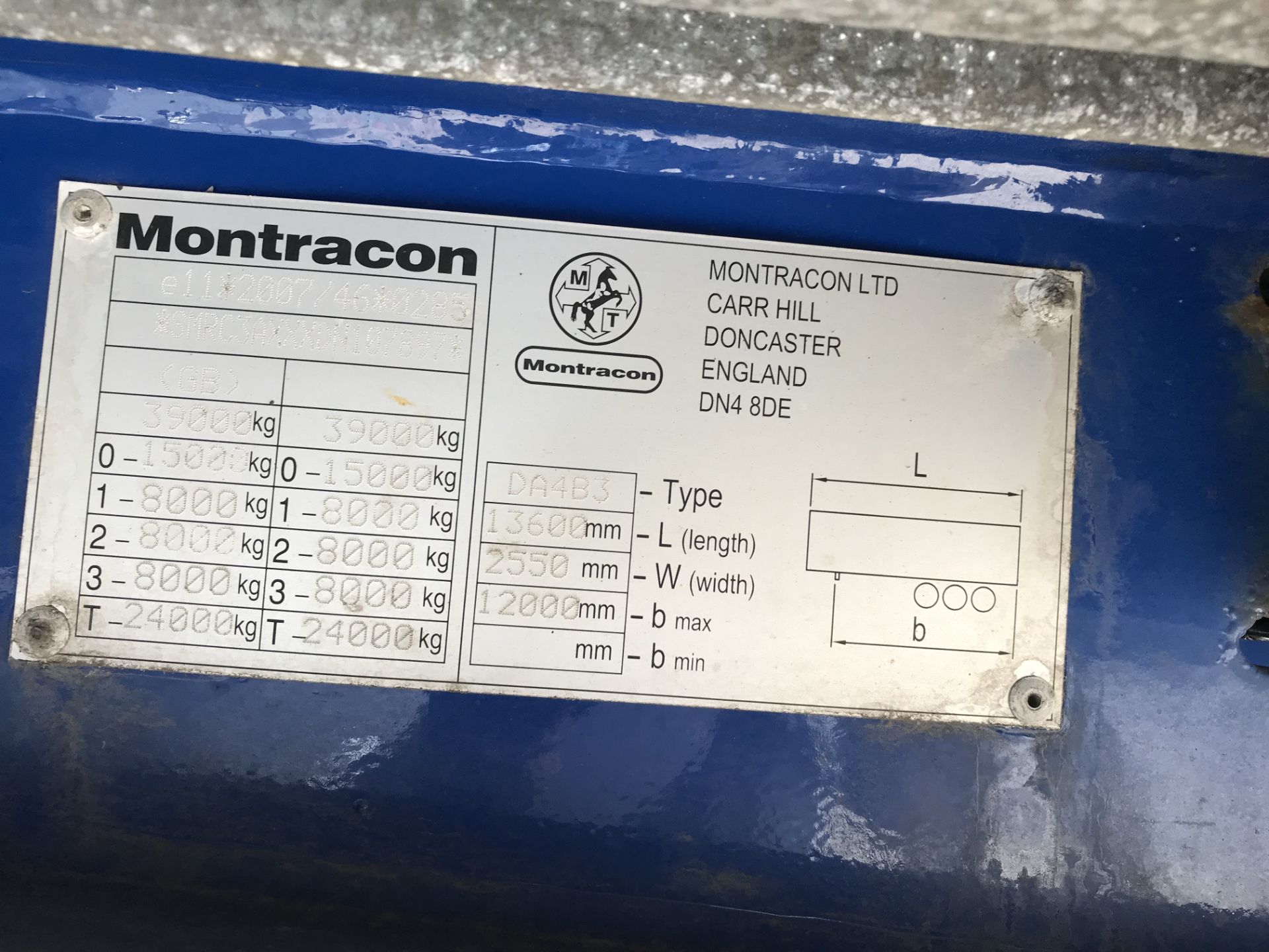 Montracon 13.6m Tri-Axle Curtainside Single Deck Semi-Trailer, chassis no. SMRC3AXXXDN107897, ID no. - Image 6 of 6