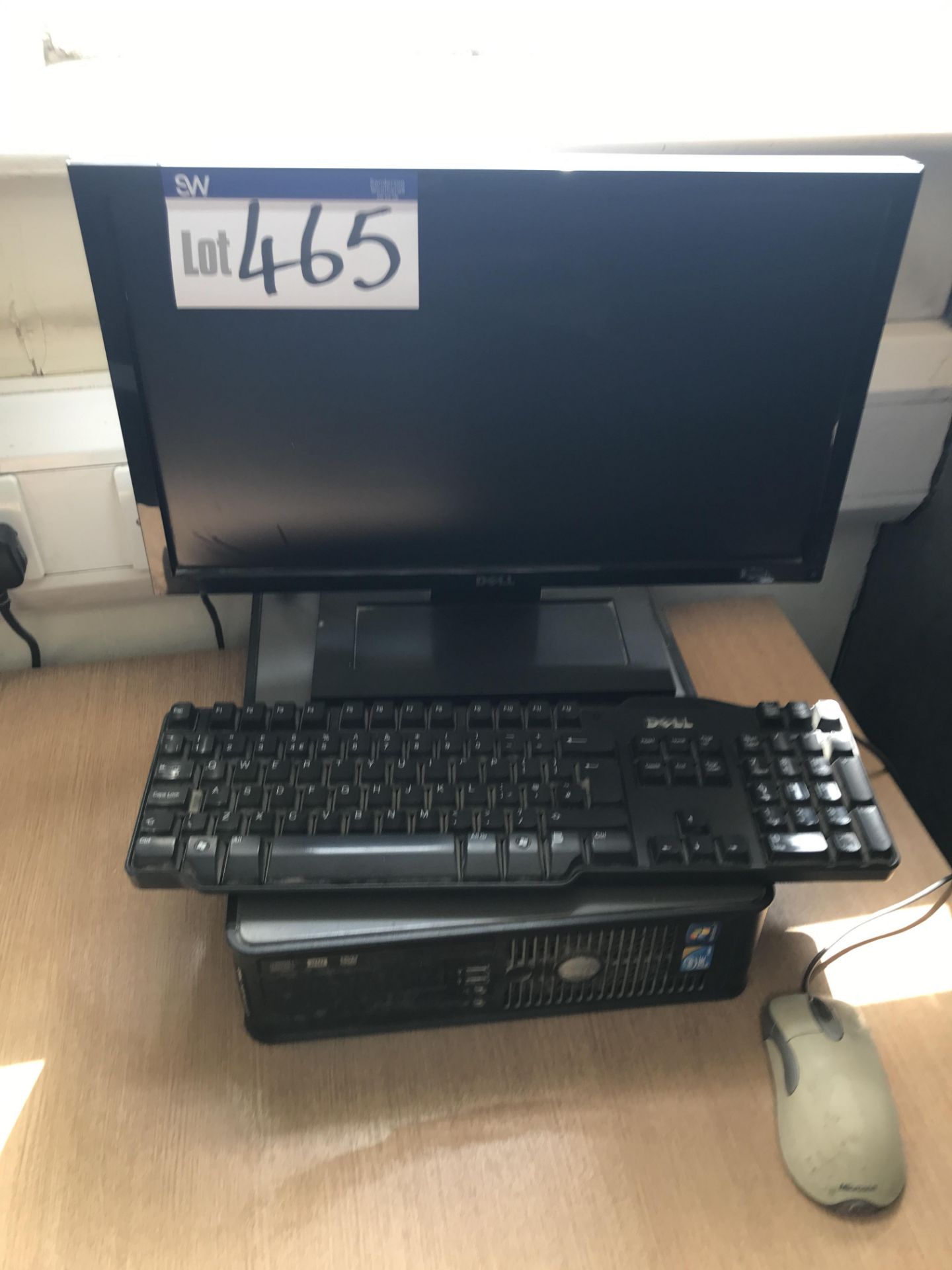 Dell Optiplex 780 Intel Core 2 Duo Personal Computer (hard disk removed), with flat screen