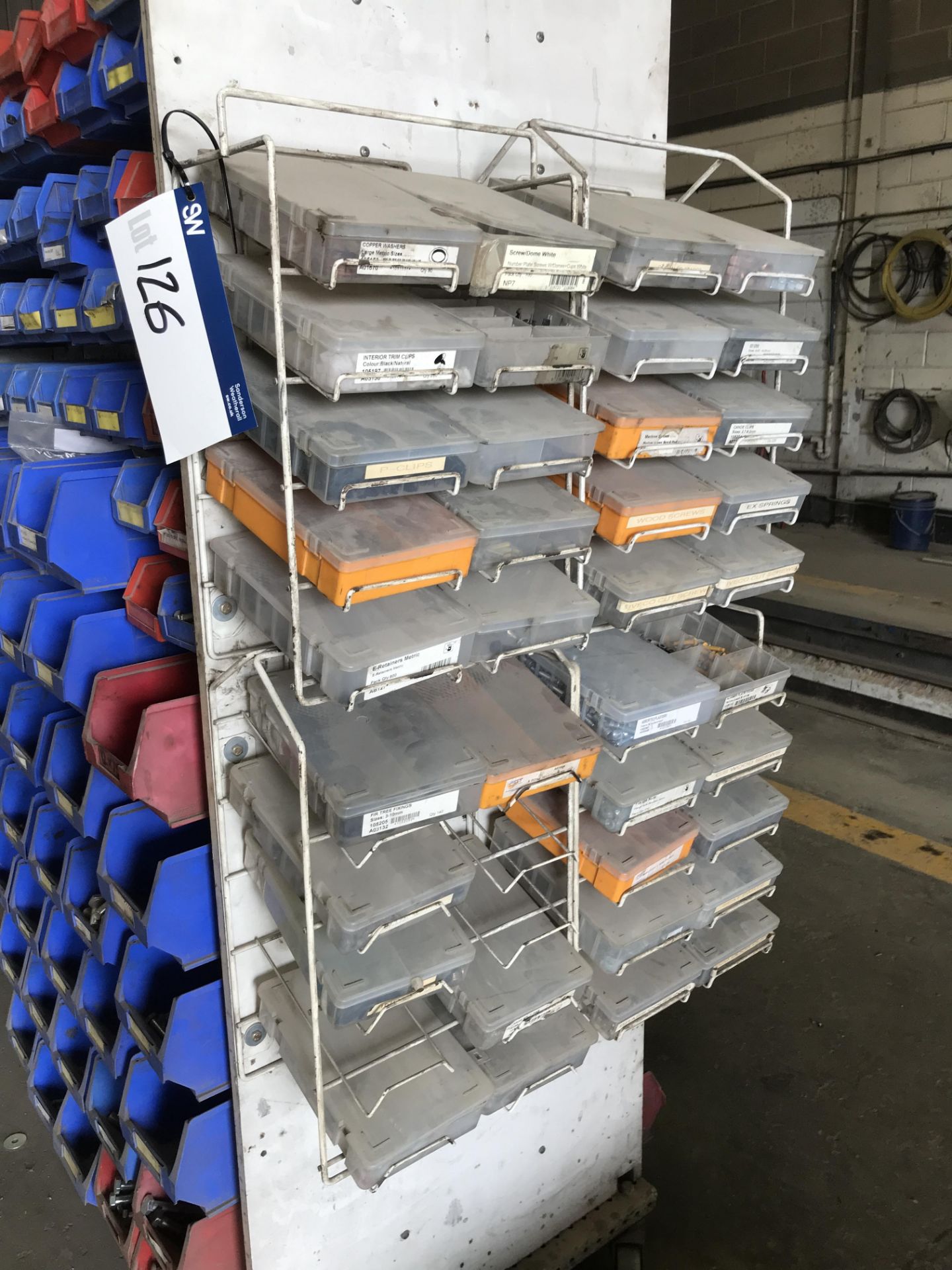 Assorted Nuts, Bolts & Fastenings, as set out on mobile rack (lot located at Bedfords Limited (In