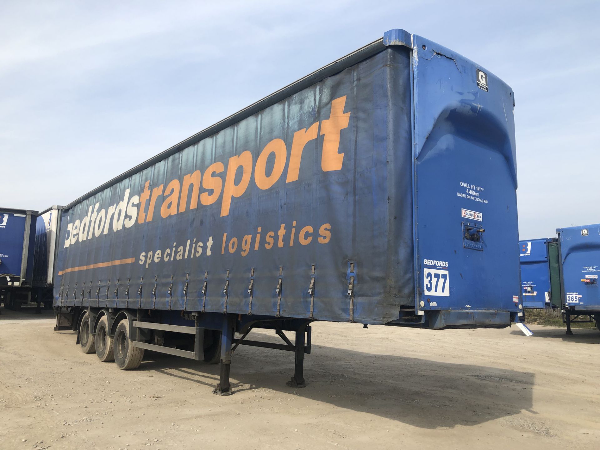 Fruehauf 13.6m Tri-Axle Curtainside Double Deck Semi-Trailer, chassis no. 4W667706, ID no.