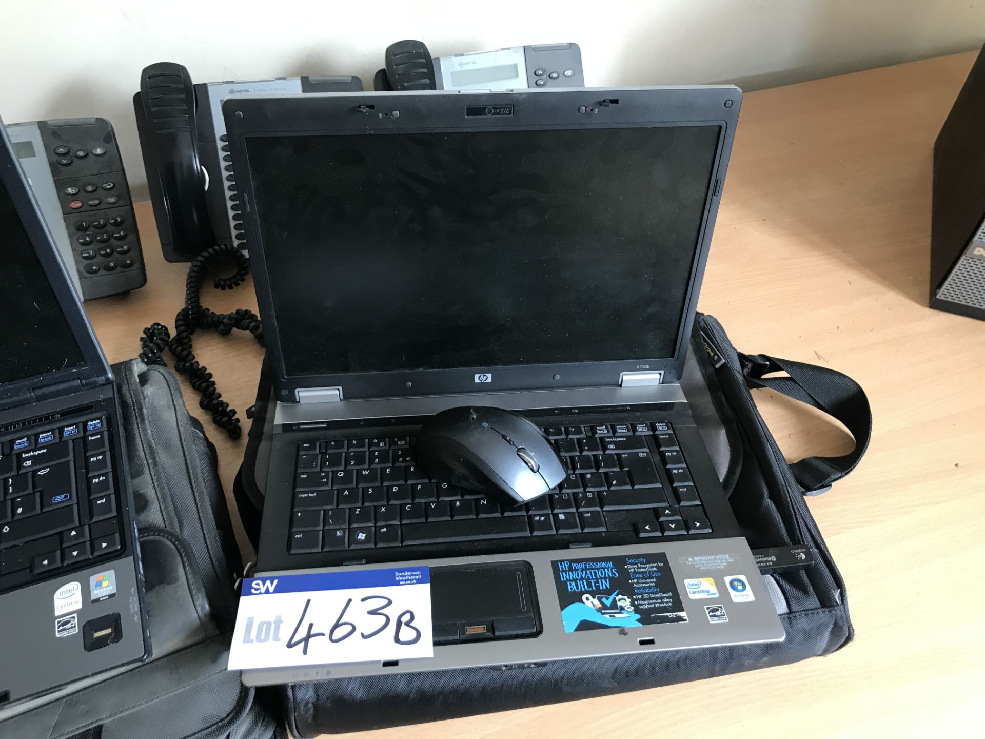 HP 6730B Intel Centrino Laptop (hard disk removed), with carry case (lot located at Bedfords Limited