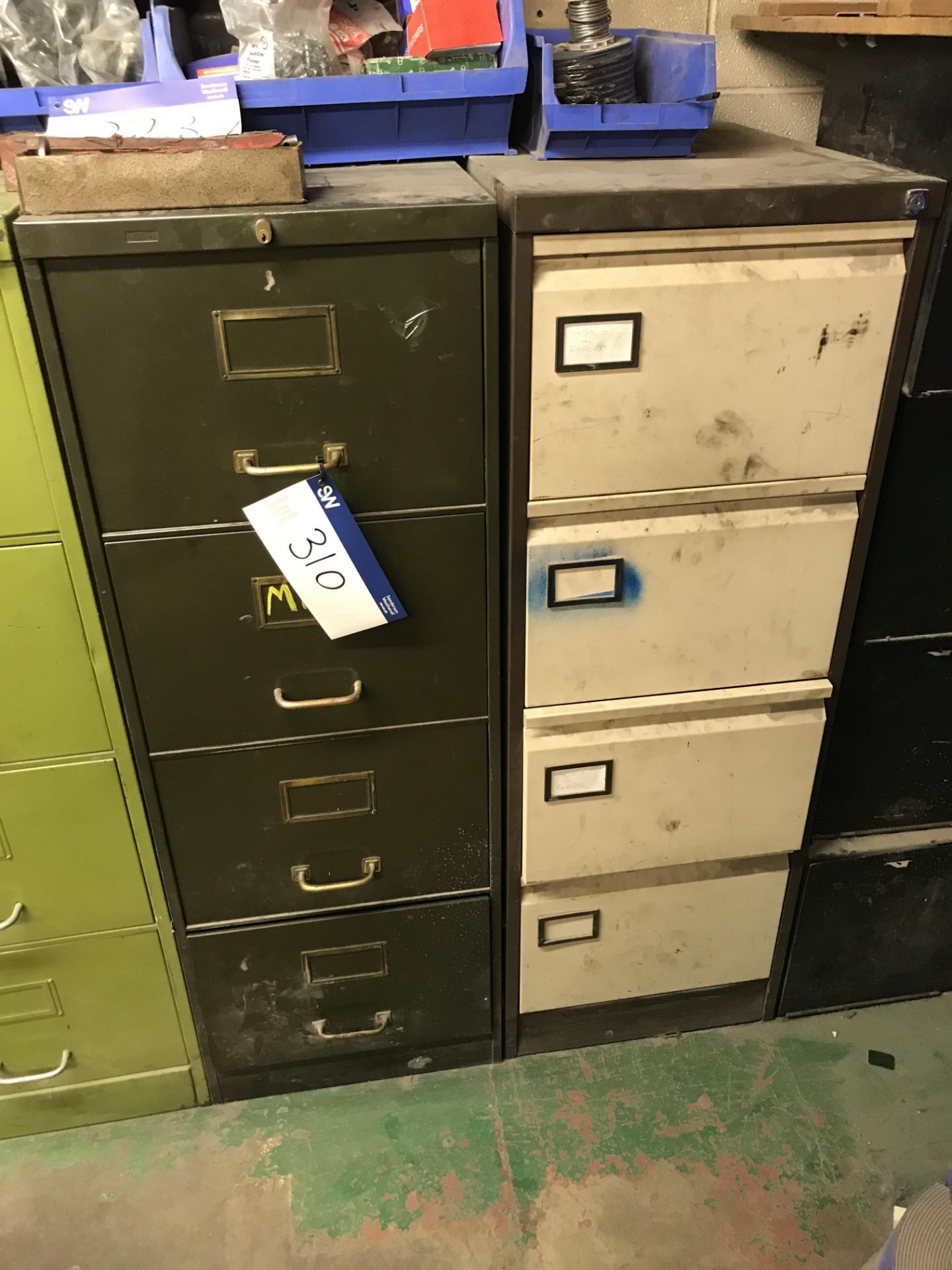 Two Steel Four Drawer Filing Cabinets (contents excluded) (lot located at Bedfords Limited (In