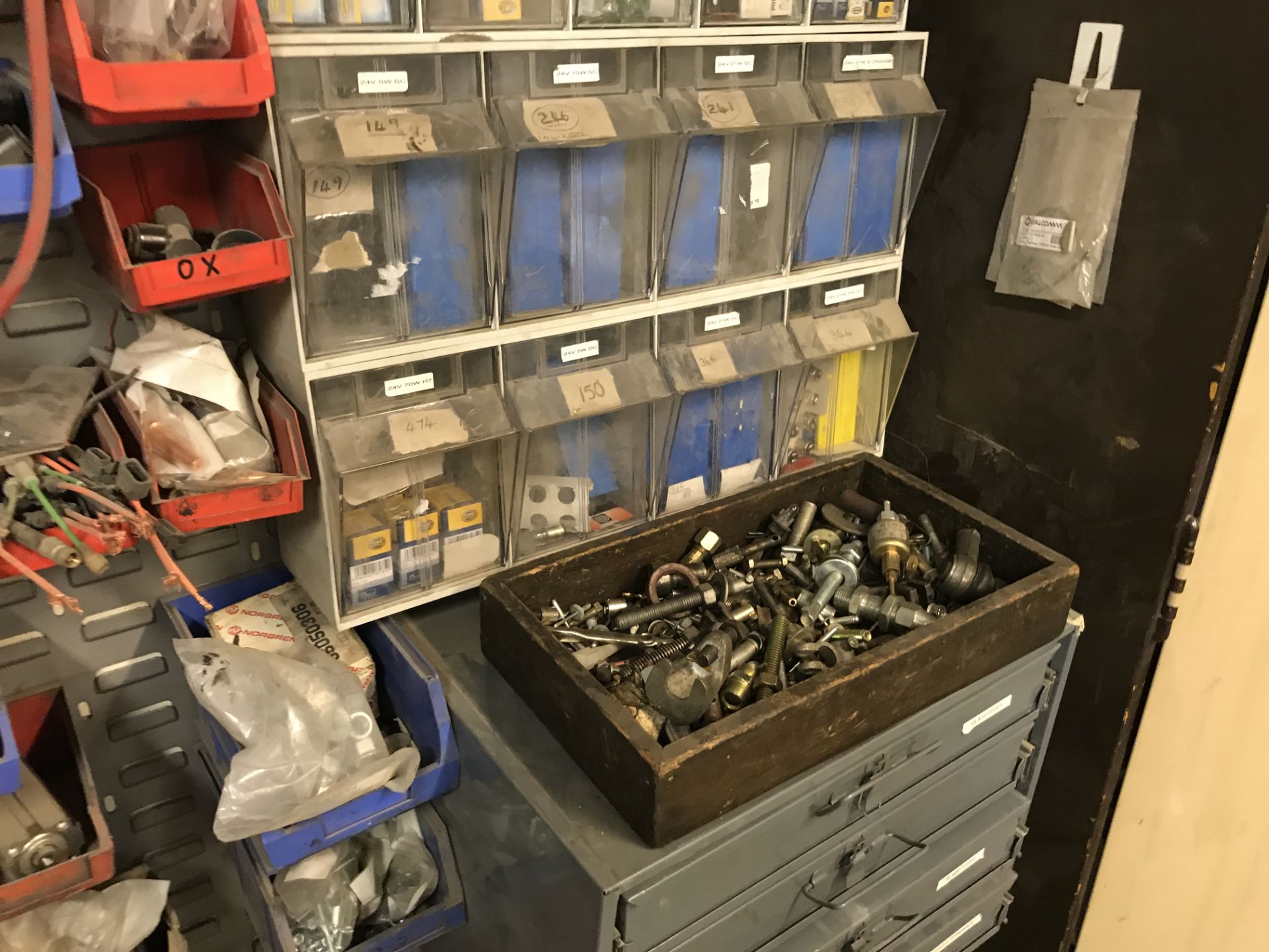 Quantity of Lin Bins, with fixtures and fittings contents and hose reels, as set out (lot located at - Bild 6 aus 6