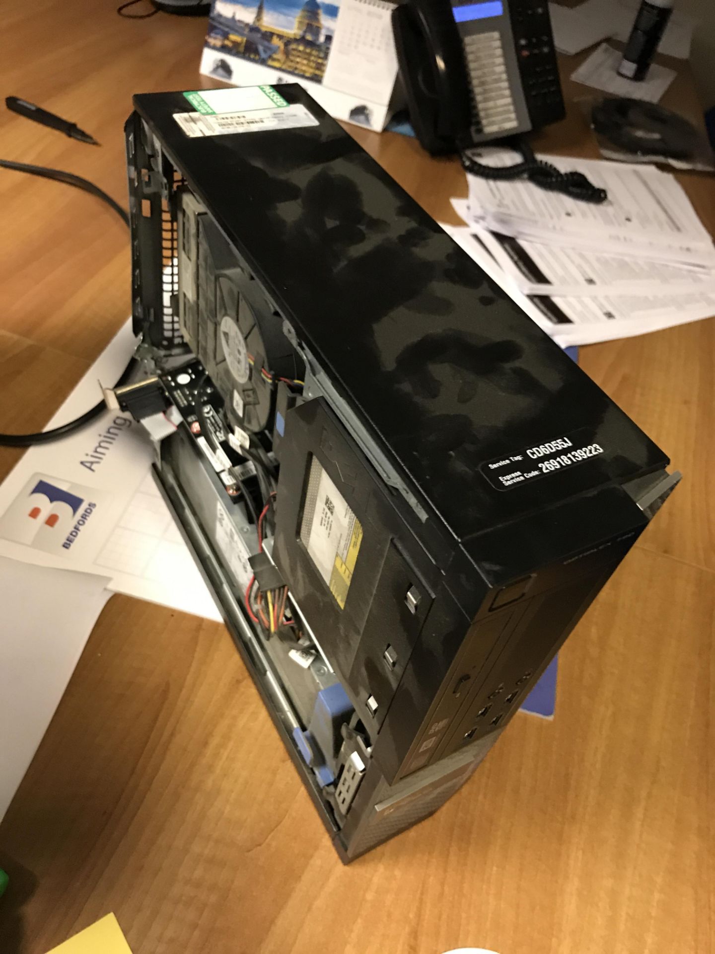 Dell Optiplex 790 Intel Core i5 Personal Computer (hard disk removed) (side panel missing), with two - Image 2 of 2