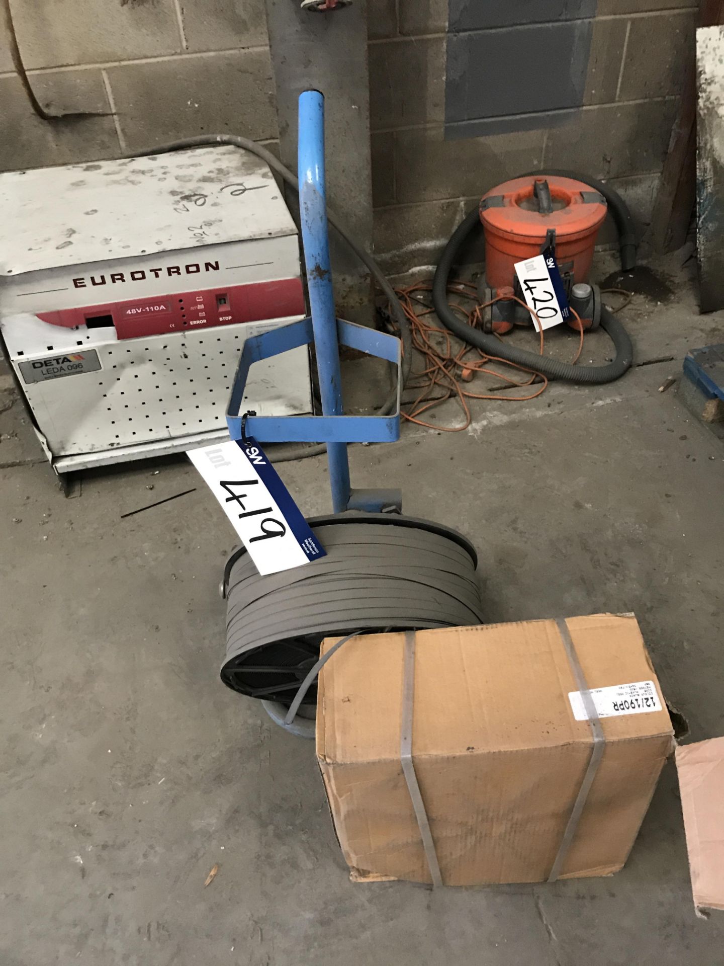 Two Strap Banding Trolleys, with reel of strap banding (lot located at Bedfords Limited (In