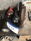 Twelve Assorted Torches, as set out on bench (lot located at Bedfords Limited (In Administration),