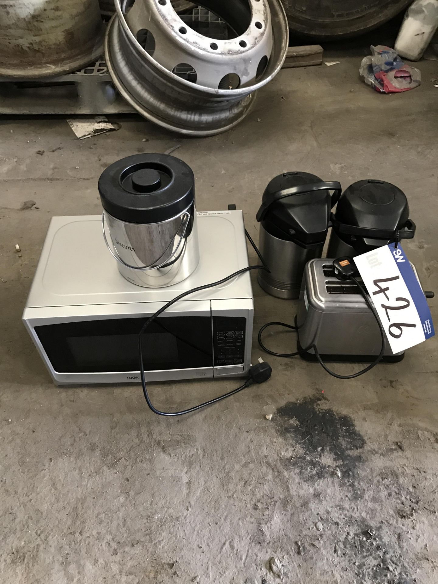 Microwave, Toaster & Two Coffee Urns (lot located at Bedfords Limited (In Administration),