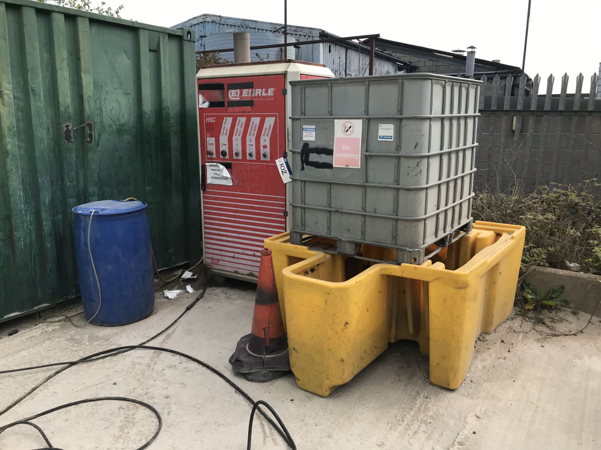 Ehrle HSC Power Wash, with sprayer, steel IBC, plastic spillage tank (contents of spillage tank