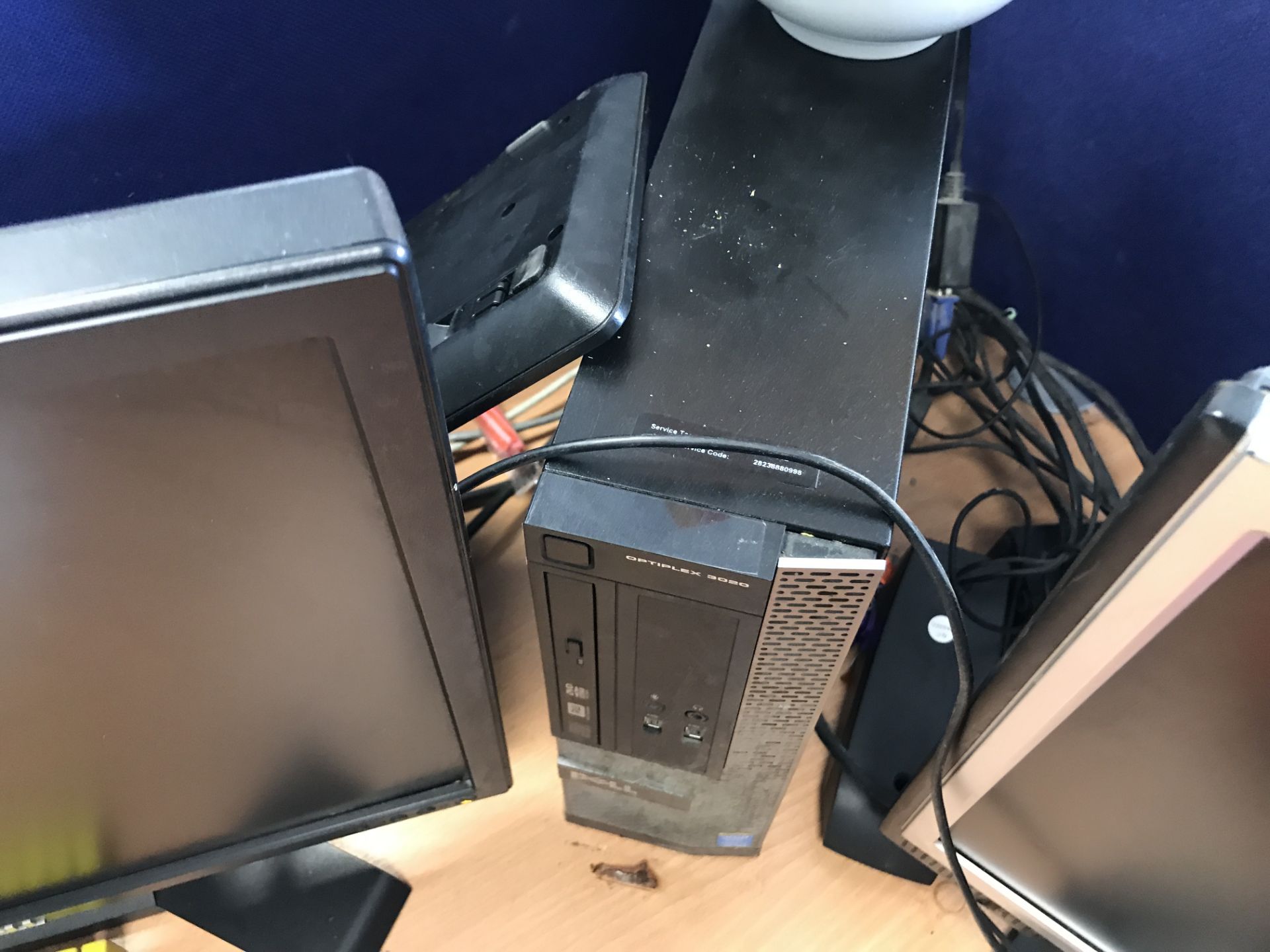 Dell Optiplex 3020 Intel Core i3 Personal Computer (hard disk removed), with two flat screen - Image 2 of 2