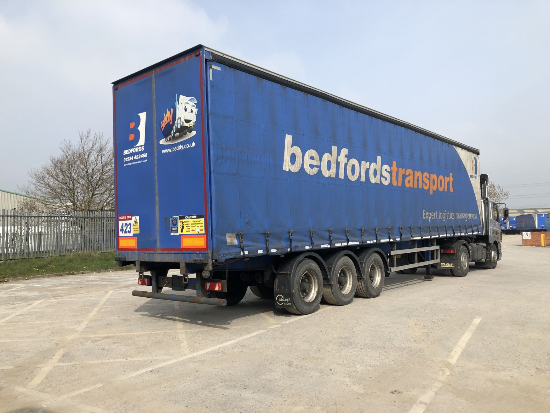 Concept 13.6m Tri-Axle Curtainside Double Deck Semi-Trailer, chassis no. 1649, ID no. C337381,