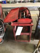 Assorted Hydraulic Jack & Clamp Set, with three tier trolley (lot located at Bedfords Limited (In