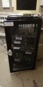 Server Cabinet, approx. 600mm x 1m x 1.2m (reserve removal until contents clear) (lot located at