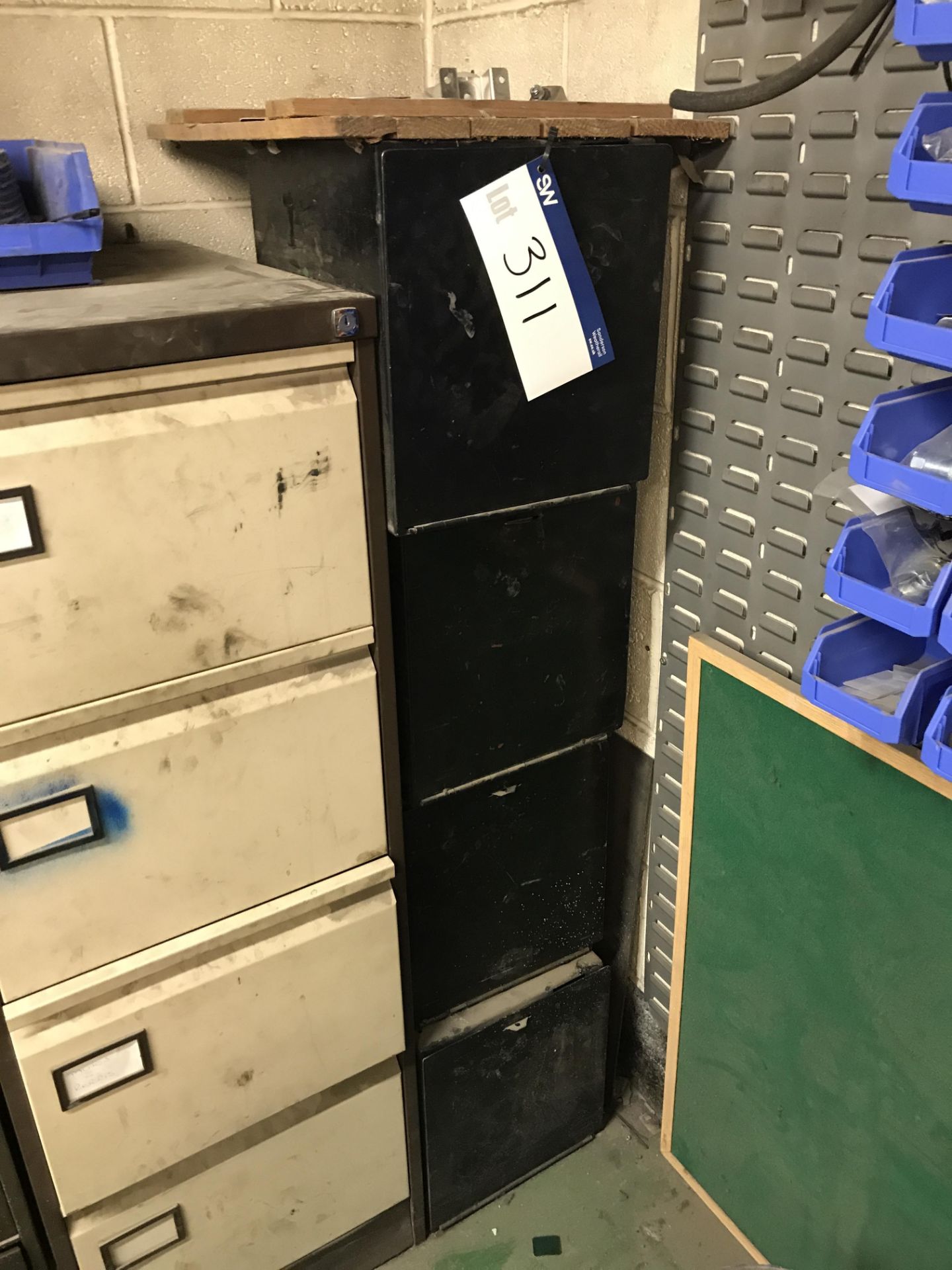 Four Steel Storage Boxes (contents excluded) (lot located at Bedfords Limited (In Administration),