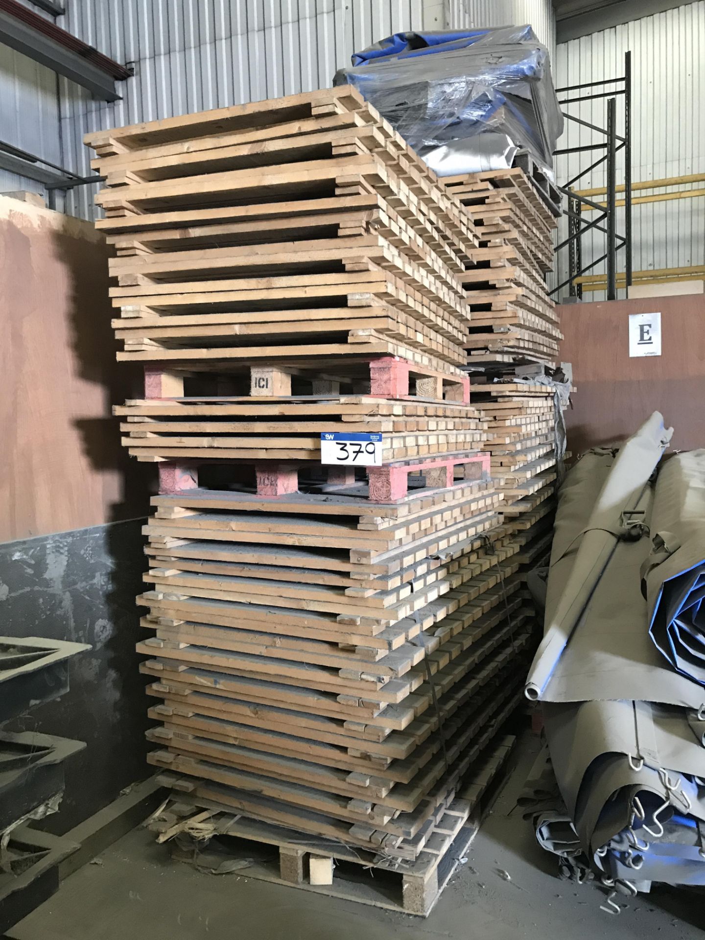 Quantity of Wooden Racking Panels, as set out in two stacks (lot located at Bedfords Limited (In