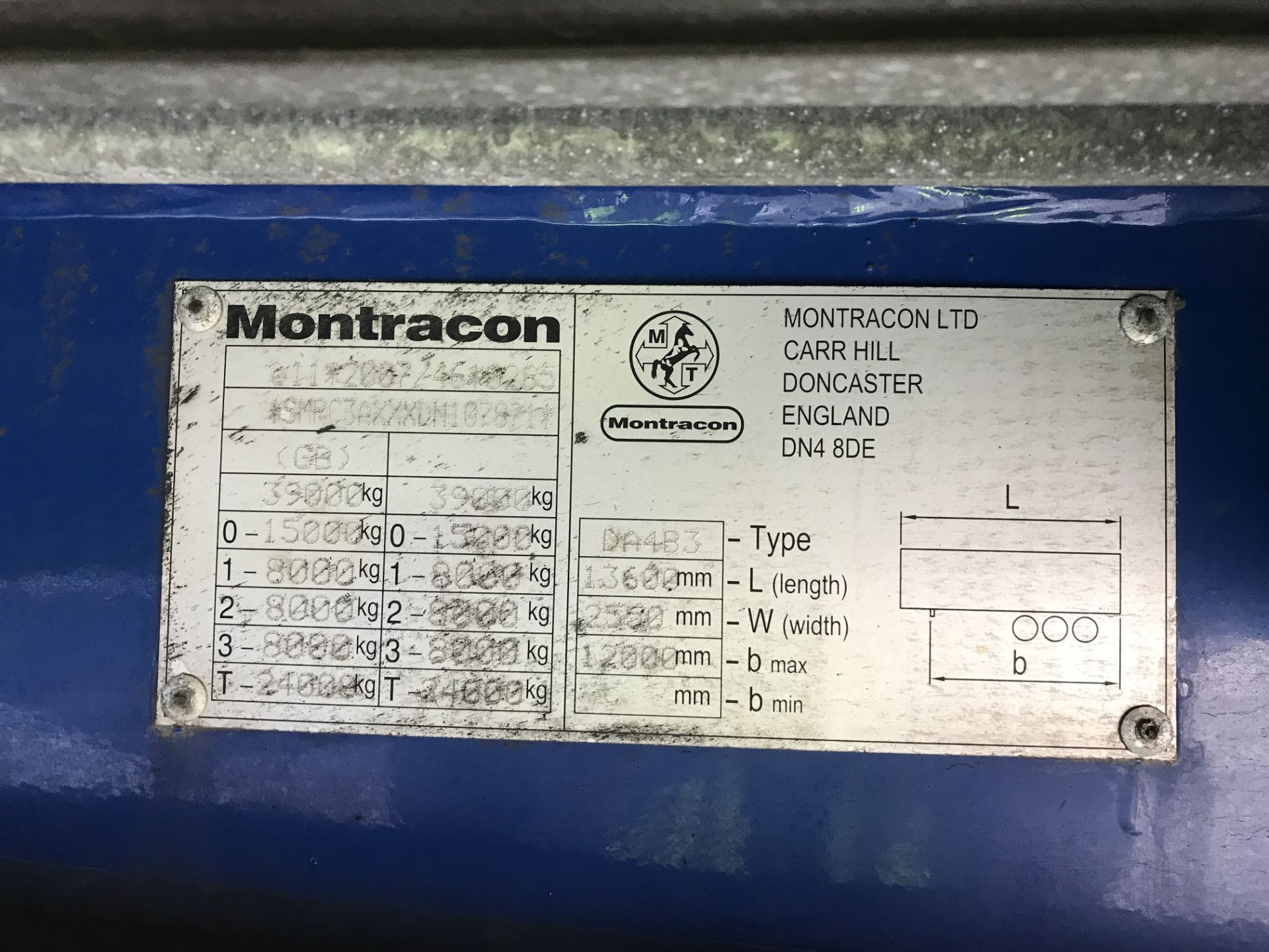 Montracon 13.6m Tri-Axle Curtainside Single Deck Semi-Trailer, chassis no. SMRC3AXXXDN107871, ID no. - Bild 6 aus 6