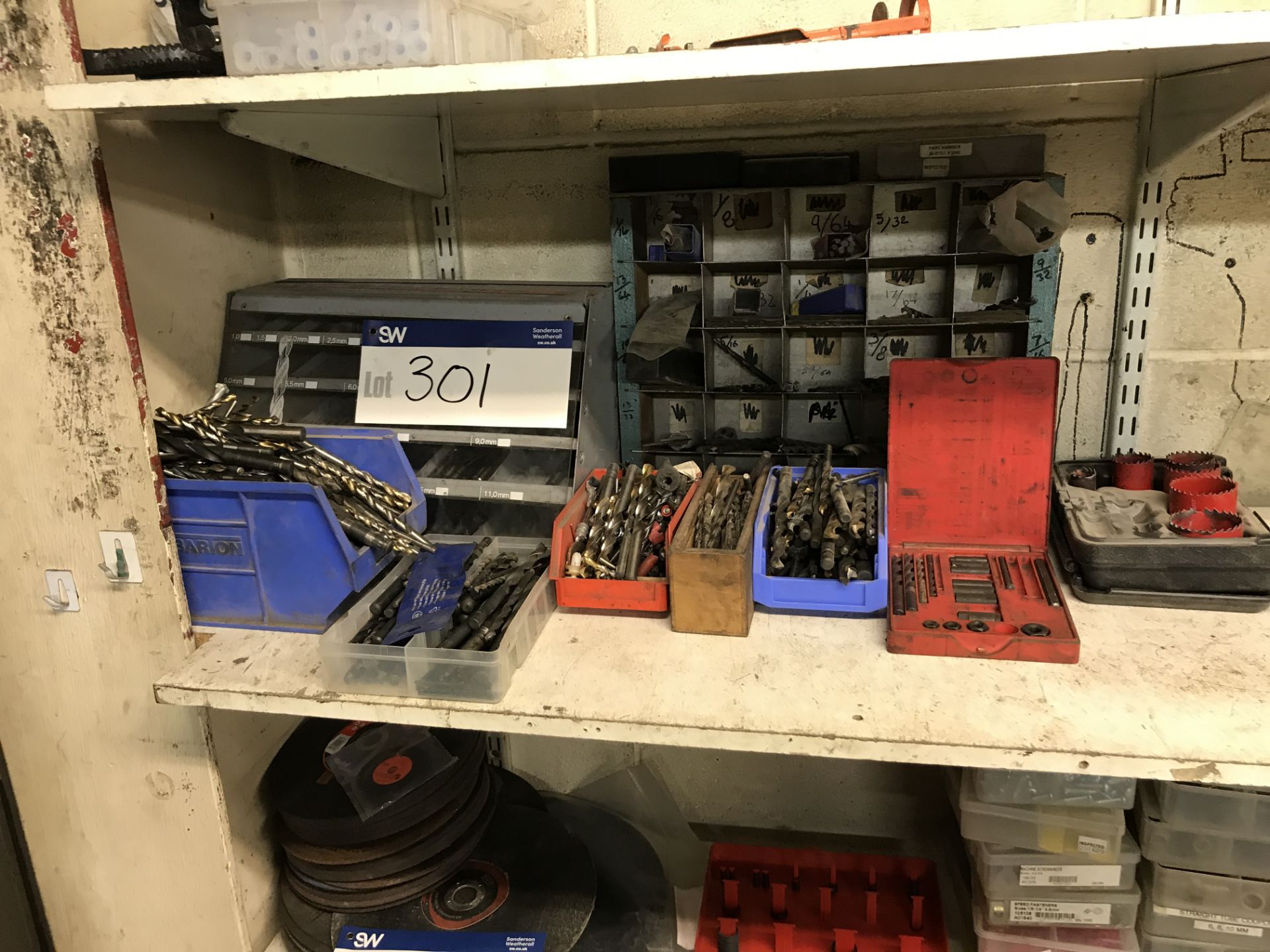 Assorted Drill Attachments, as set out on one tier (lot located at Bedfords Limited (In