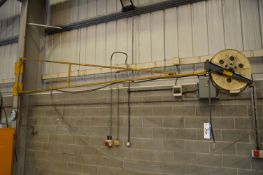 Pillar Mounted Retractable Oxy/Acetylene Welding Boom, approx. 5m