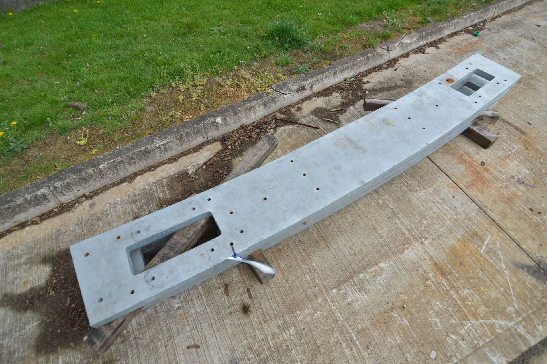 Three Curved Galvanised Steel Plates, 2.5m