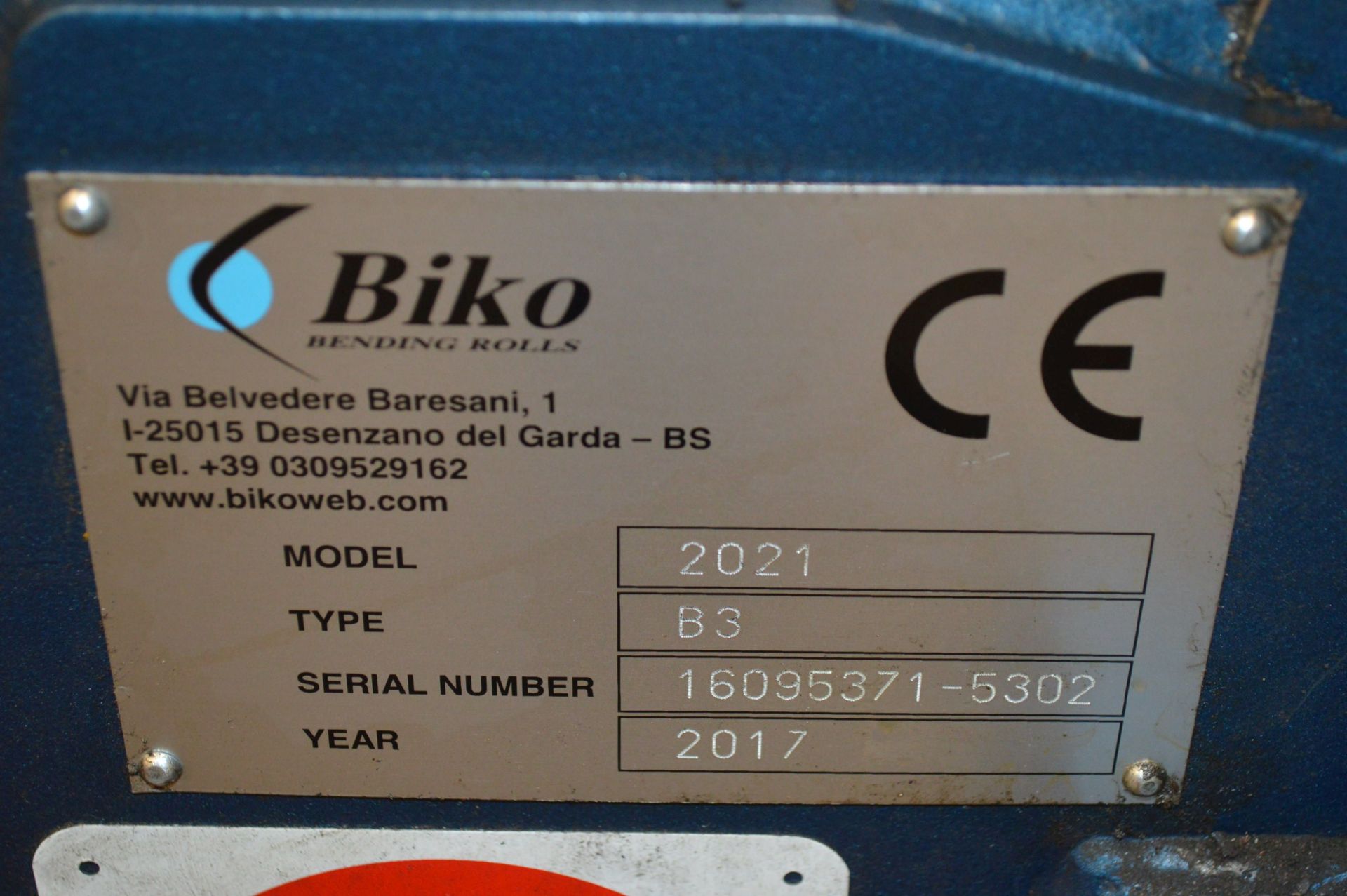 Biko 2021 B3 PYRAMID POWERED TRIPLE ROLL BENDING MACHINE, serial no. 16095371-5302, year of - Bild 3 aus 3