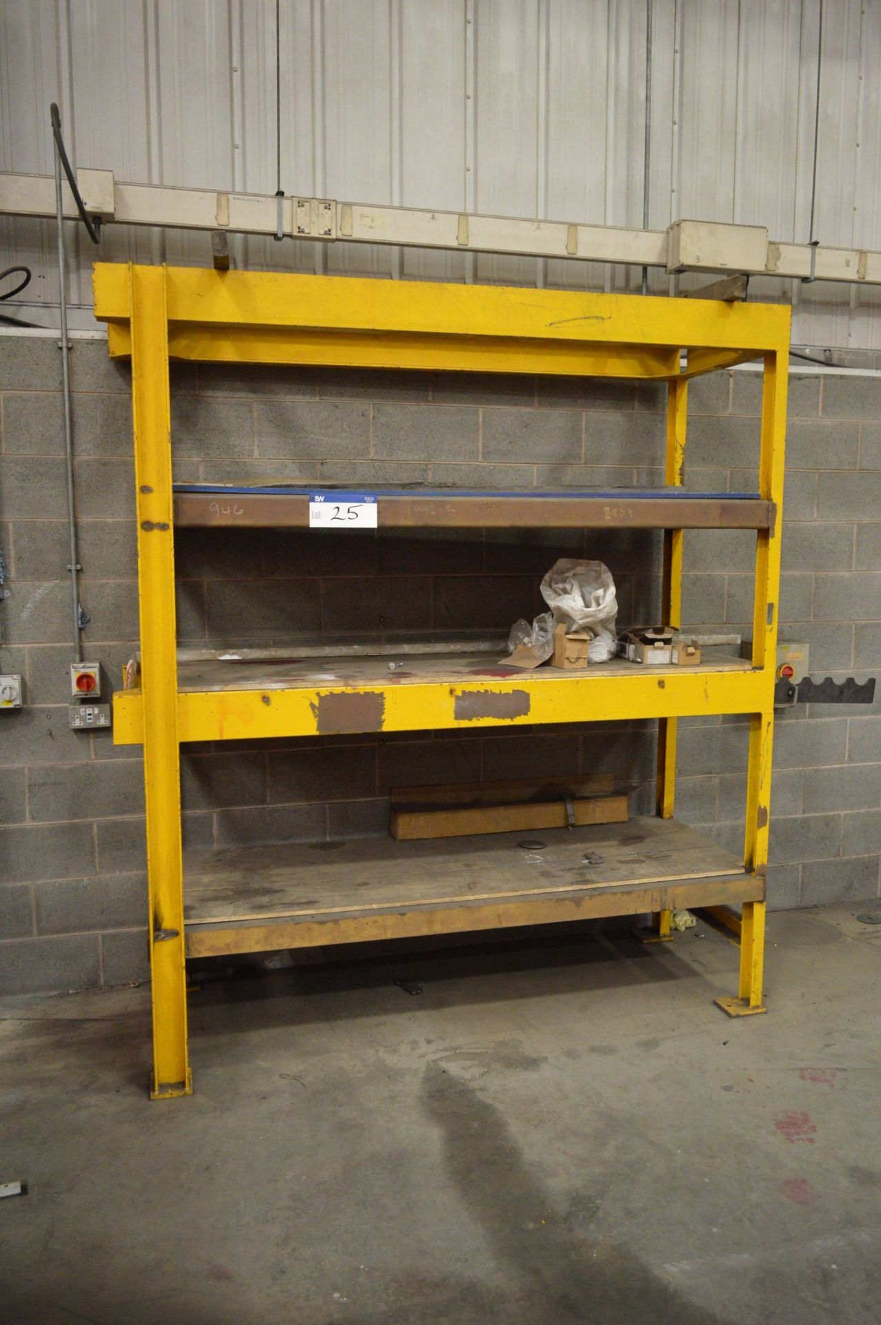 Fabricated Steel Rack, approx. 2.1m x 800mm x 2.5m high