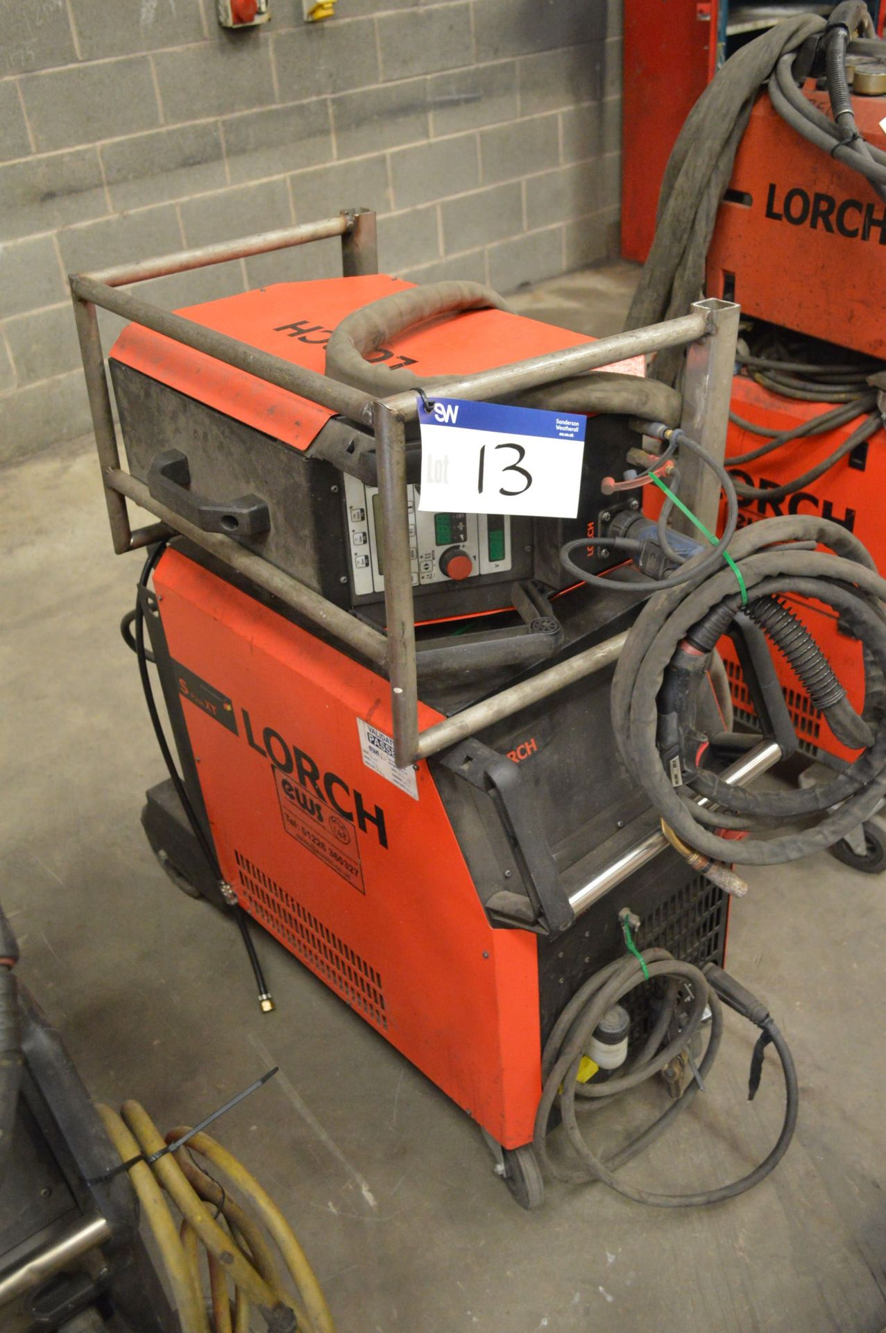 Lorch S5 Pulse XT Mig Welding Rectifier, serial no. 4085-2714-0002-1, with wire feed unit