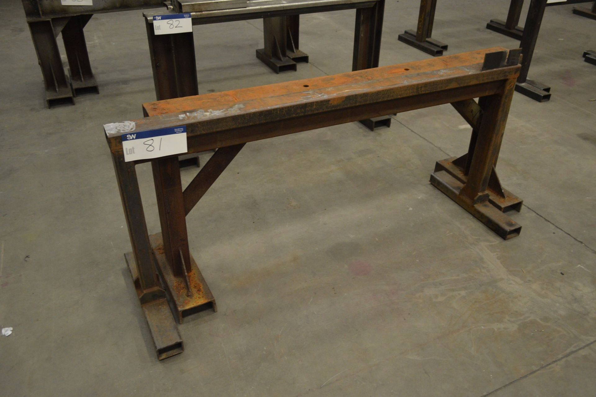Two Steel Trestles, each approx. 1.8m x 800mm high
