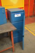 Steel Four Drawer Filing Cabinet, with hinged door