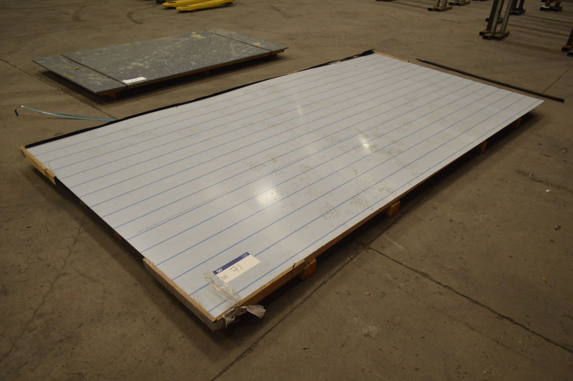 Stainless Steel Sheet, in one stack, each sheet approx. 4m x 2m x 3mm deep
