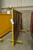 Tubular Steel Framed Welding Screen, approx. 3m x 2m