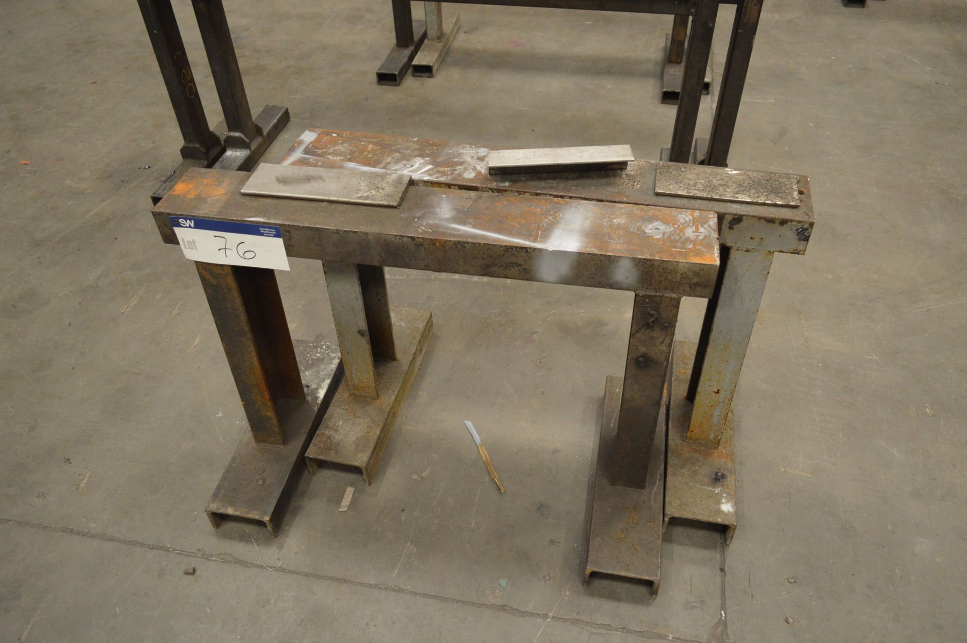 One Pair of Steel Trestles, each approx. 1m x 730mm high