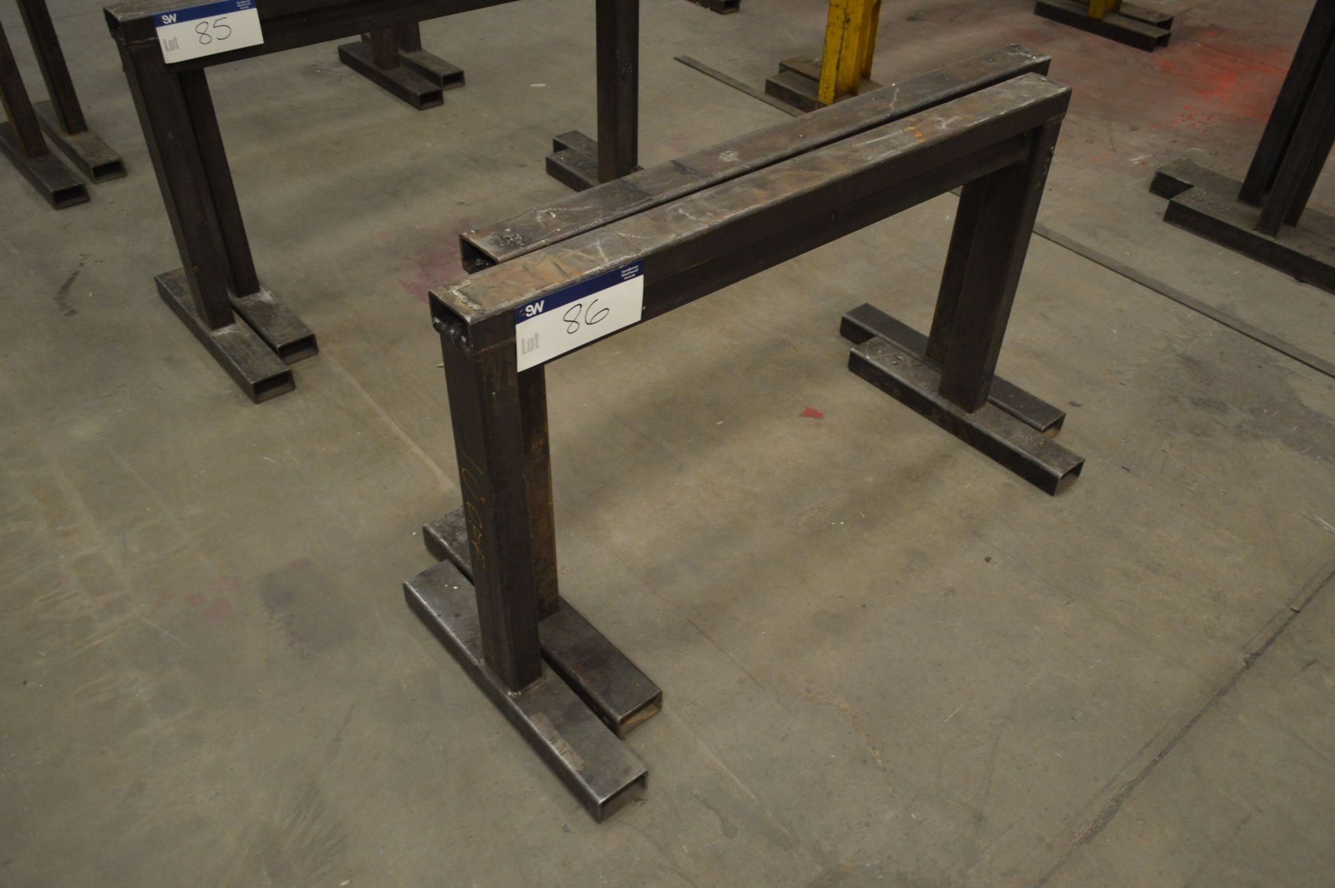 One Pair of Steel Trestles, each approx. 1.3m x 800mm high