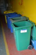 Six Plastic Wheelie Bins