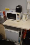 Panasonic 900W Microwave, with mini refrigerator, kettle and toaster