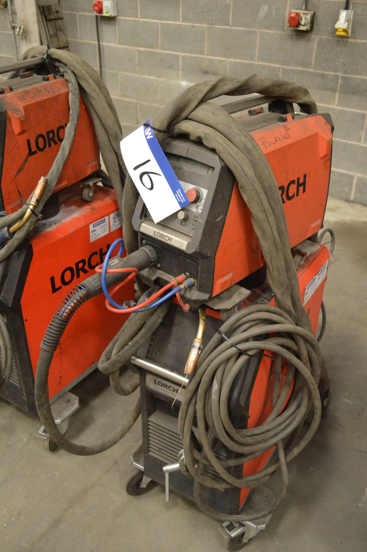 Lorch Micormig 400 Mig Welding Rectifier, serial no. 4062-2631-0005-3, with wire feed unit