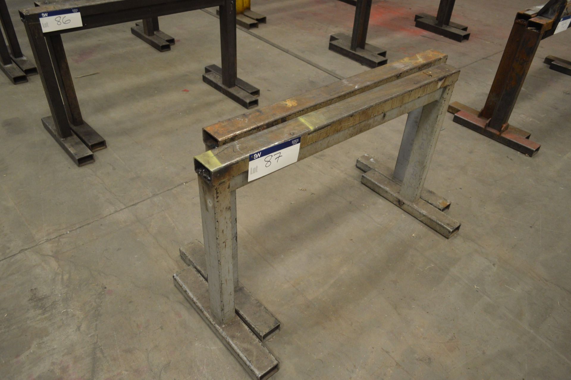 One Pair of Steel Trestles, each approx. 1.3m x 800mm high