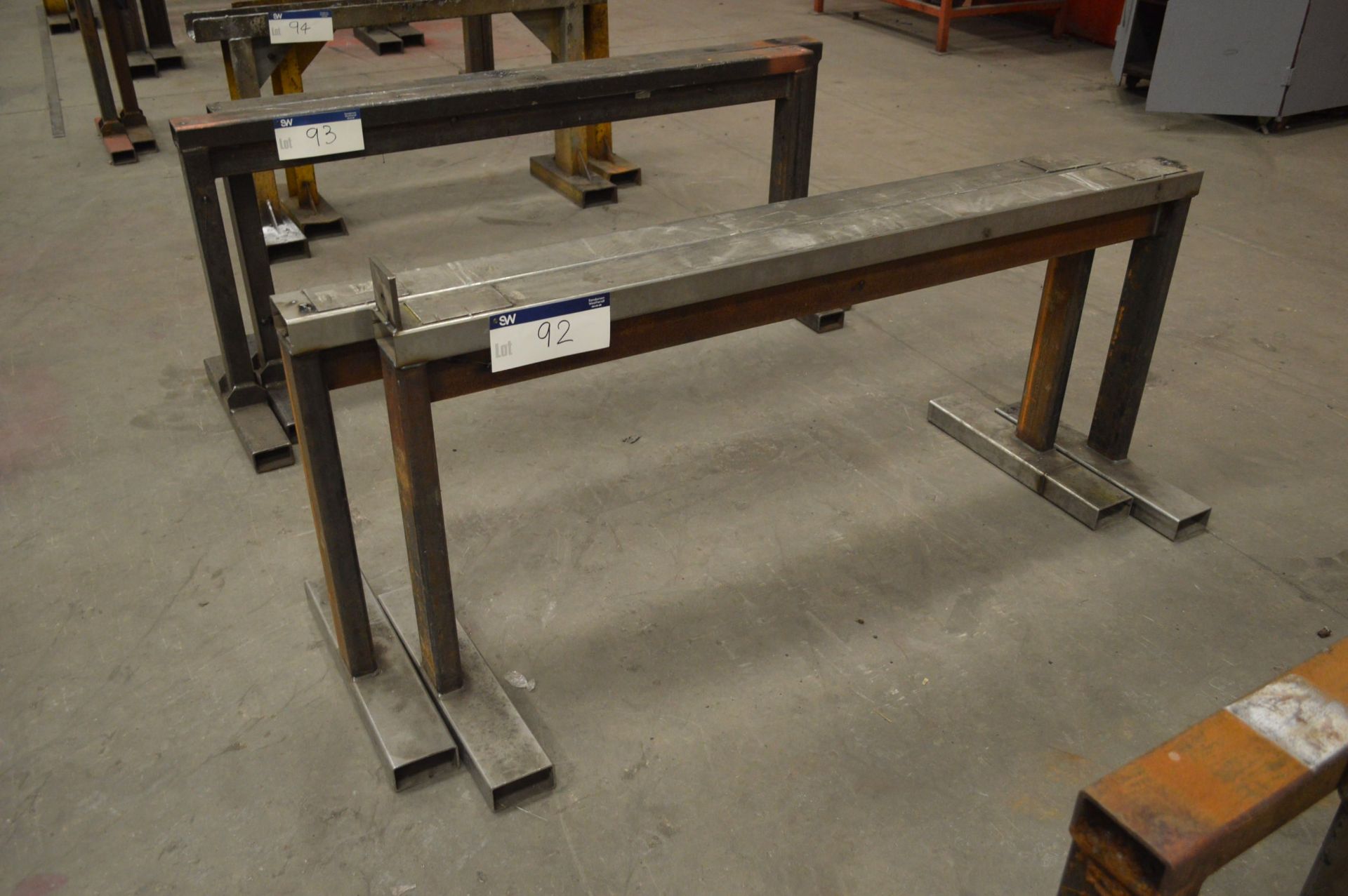 One Pair of Steel Trestles, each approx. 1.8m x 800mm high