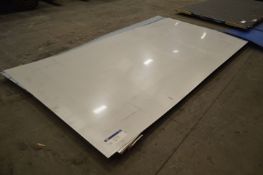 Stainless Steel Sheet, in one stack, each sheet approx. 4m x 2m x 3mm deep