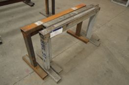 Three Steel Trestles, each approx. 1.3m x 800mm high