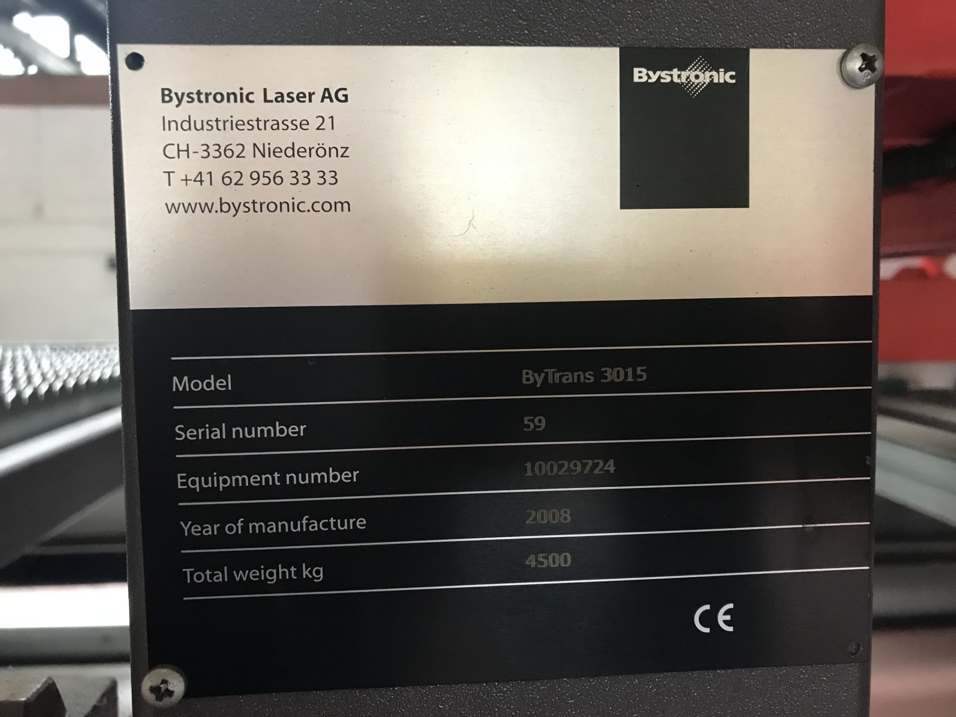 Bystronic BYSPEED 3015 CNC LASER CUTTER, serial no. 784, year of manufacture 2008, cap. 1500mm x - Bild 10 aus 11