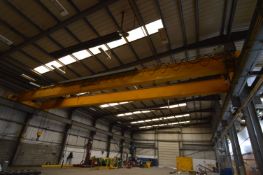 Street TWIN GIRDER OVERHEAD TRAVELLING CRANE, approx. 21m span, serial no. Z328901A, year of