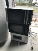 Three Assorted Microwaves, 240V