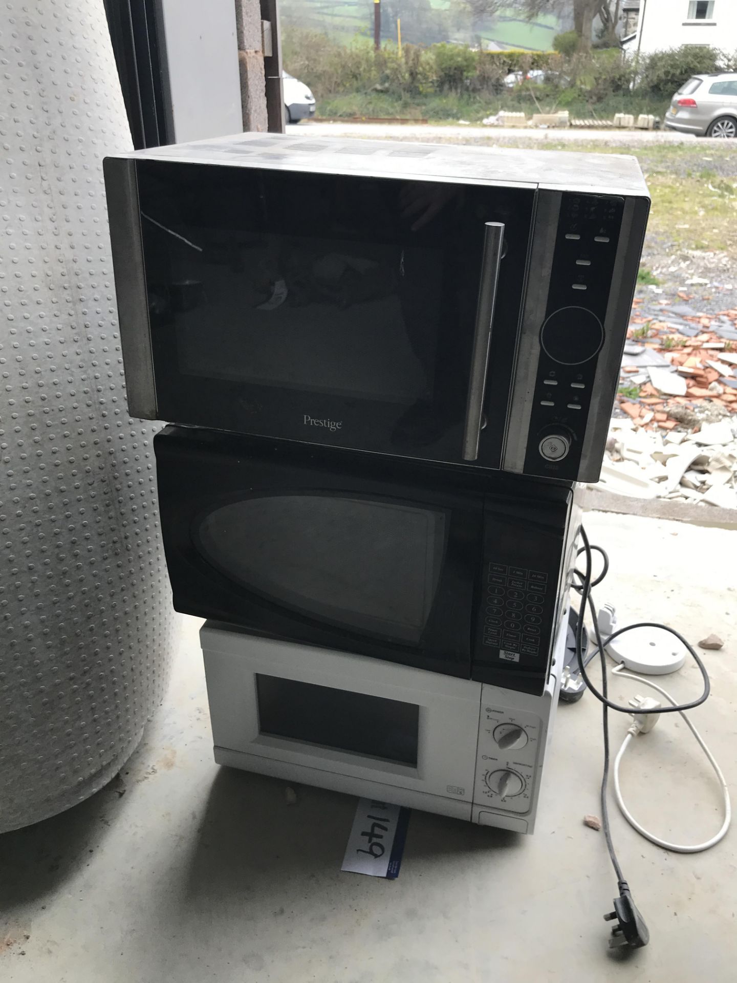 Three Assorted Microwaves, 240V