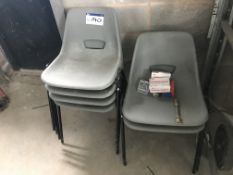 Six Plastic Stacking Chairs