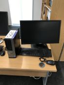 Dell Optiplex 3020 Intel Core i5 & i3 Personal Computers, with two flat screen monitors, keyboards