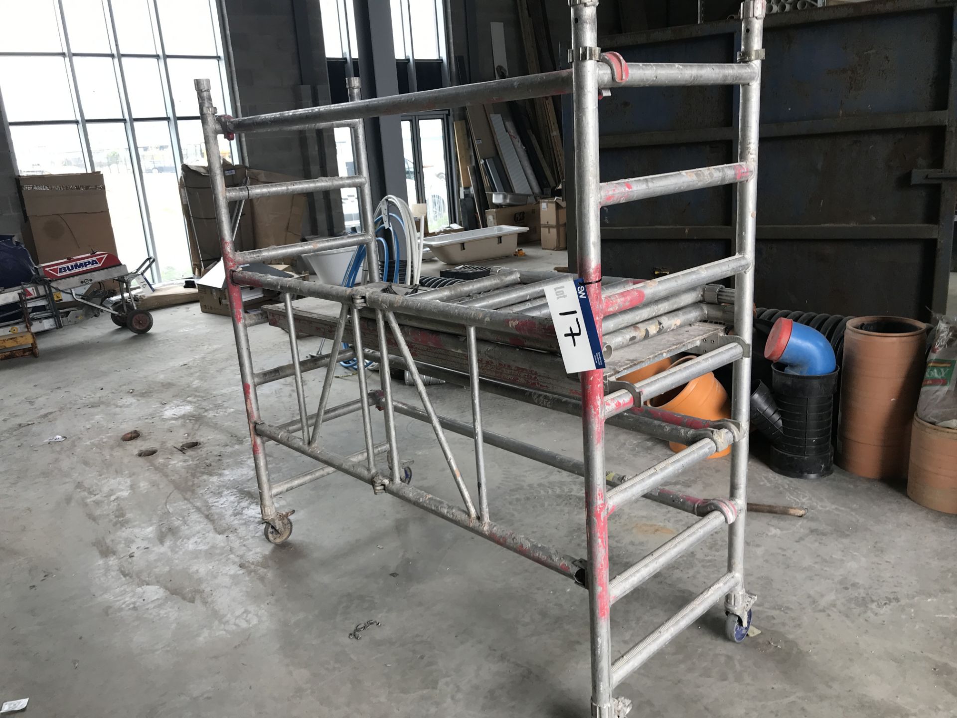 Mobile Scaffolding Tower, approx. 1.8m x 700m, as set out