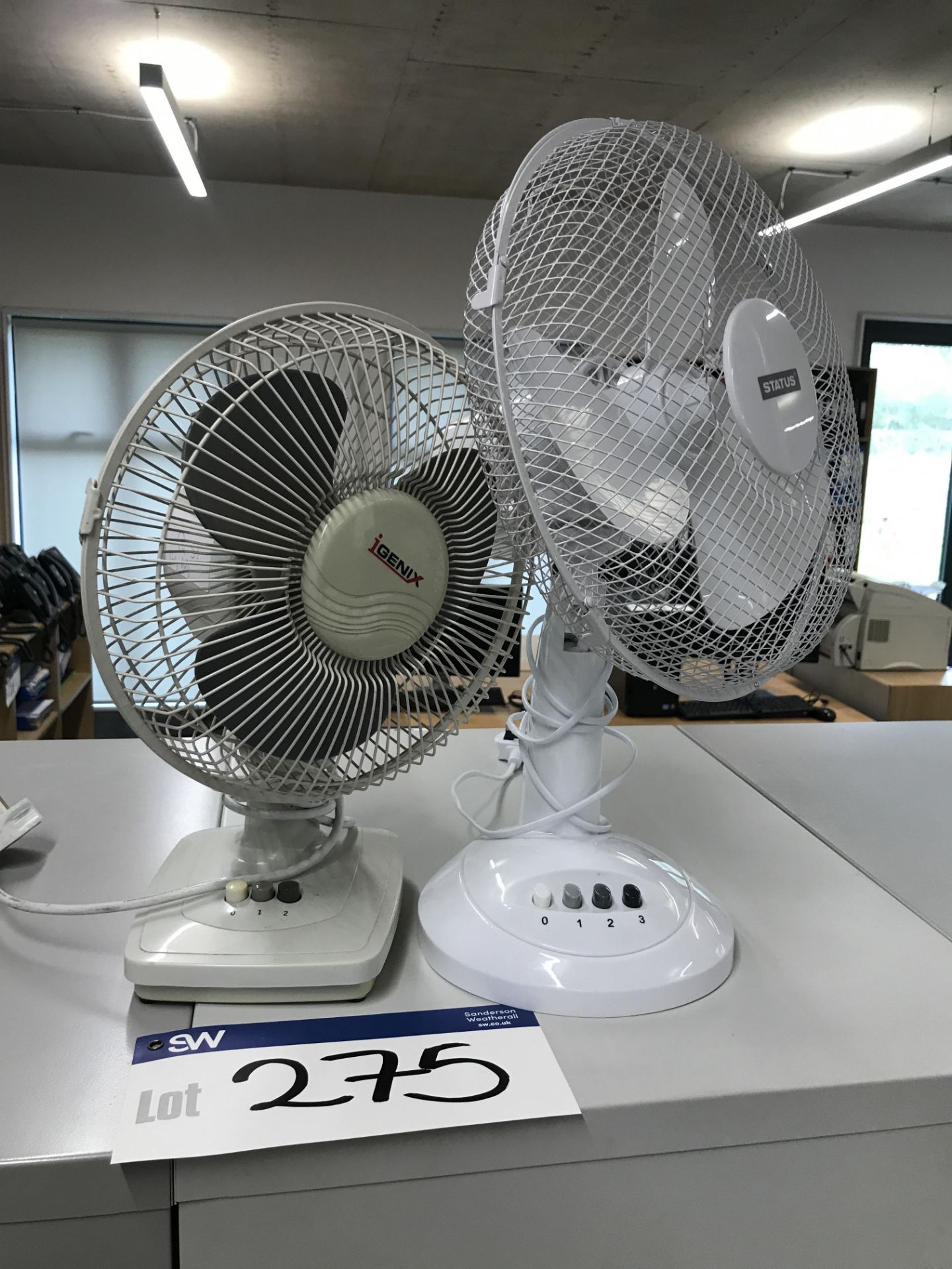 Two Desk Fans, 240V