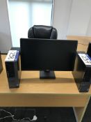 Dell Optiplex 3020 Intel Core i3 Personal Computer, with flat screen monitor (hard disk removed)