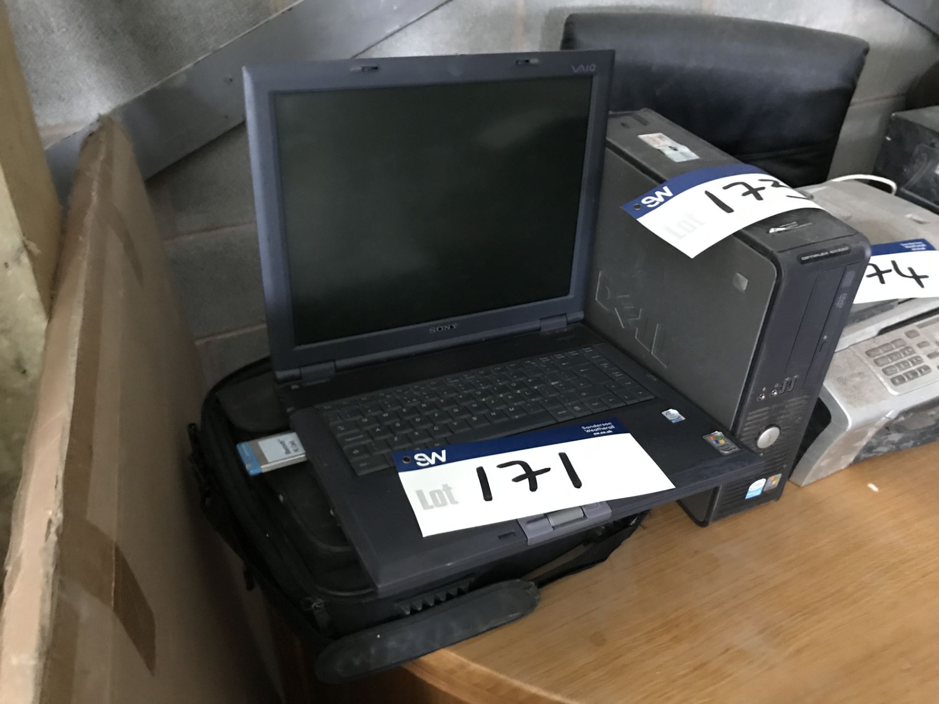 Sony Intel Pentium Laptop, with carry case (hard disk removed)