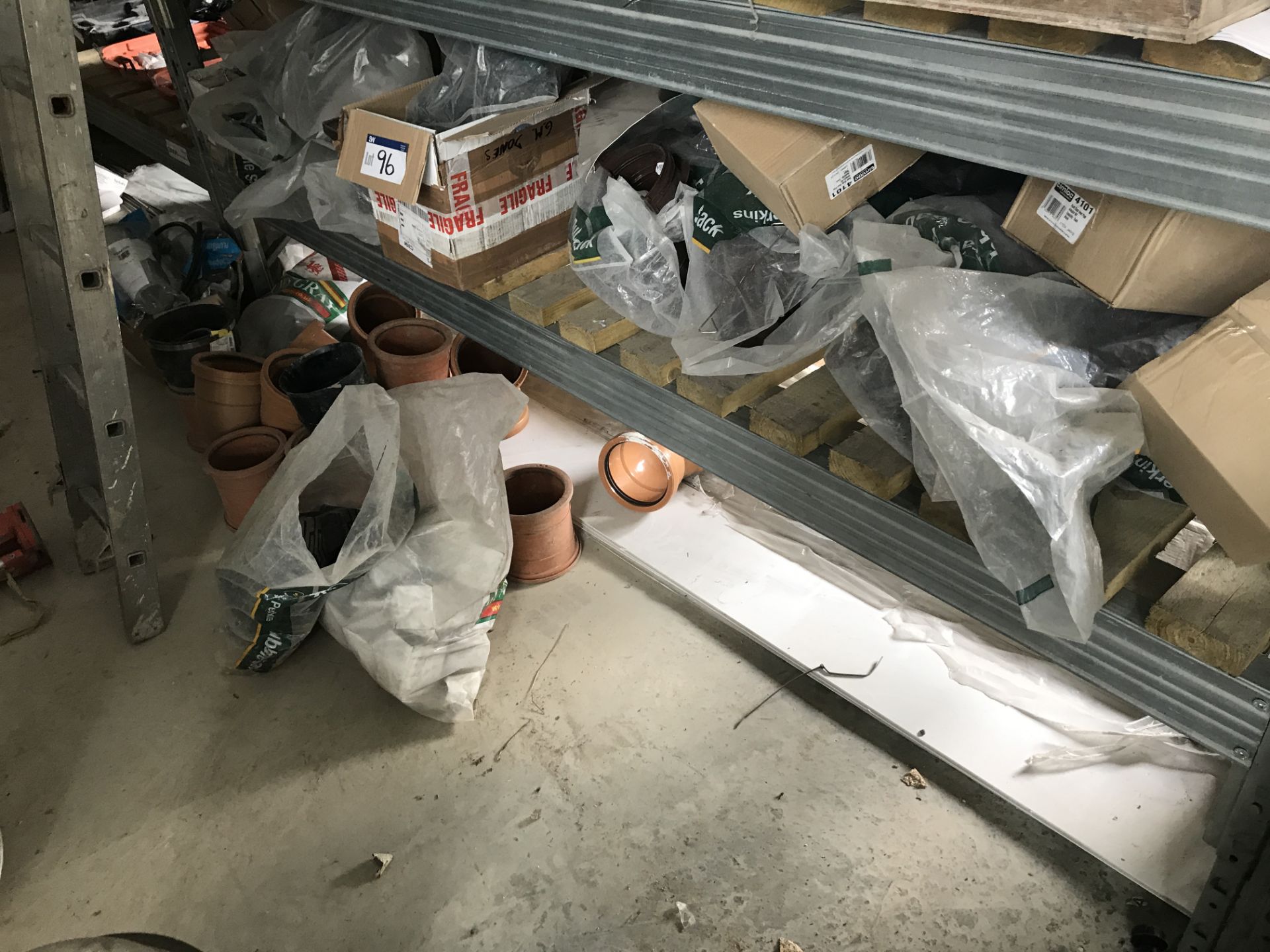 Assorted Plastic Pipes & Fittings, as set out on bay of rack and ground