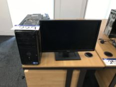 Dell Vostro Intel Core i3 Personal Computer, with flat screen monitor (hard disk removed)
